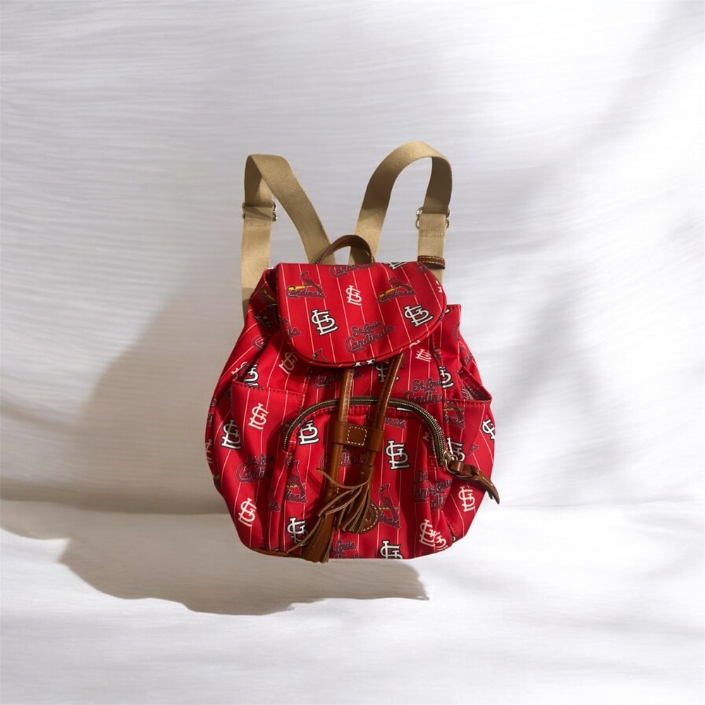 Red Patterned Backpack - image 1